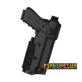 VKZ8– Fondina per glock19 in polimero termoformato per armi con torcia tattica e/o laser