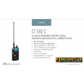 MIDLAND CT590S VHF UHF dual band transceiver