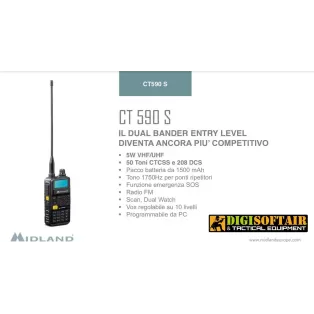 MIDLAND CT590S VHF UHF dual band transceiver