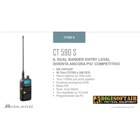 MIDLAND CT590S VHF UHF dual band transceiver MIDLAND CT590S VHF UHF dual band transceiver