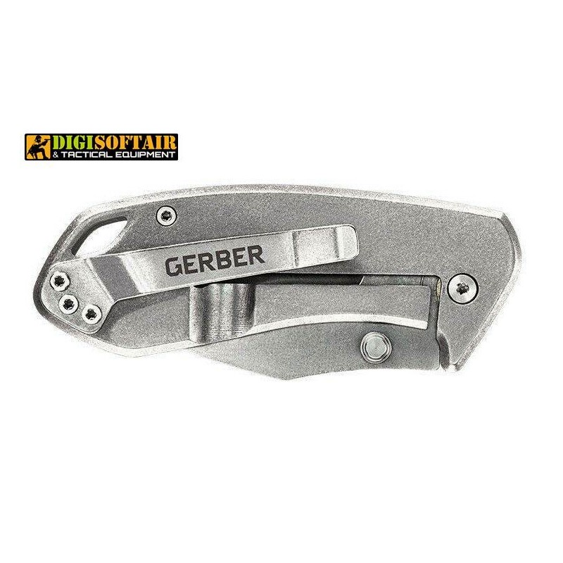 Gerber Kettlebell Grey Clip Pocket Folding Knife Dual Choil 3426