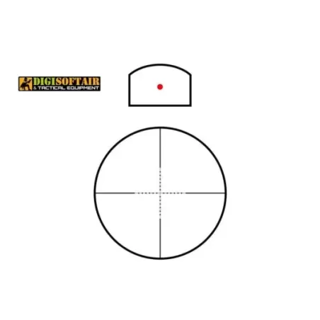 Rhino 4X32 Scope with Micro Red Dot Sight Theta optics