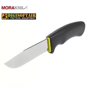 MORA Bushcraft signal Stainless Steel black/lime