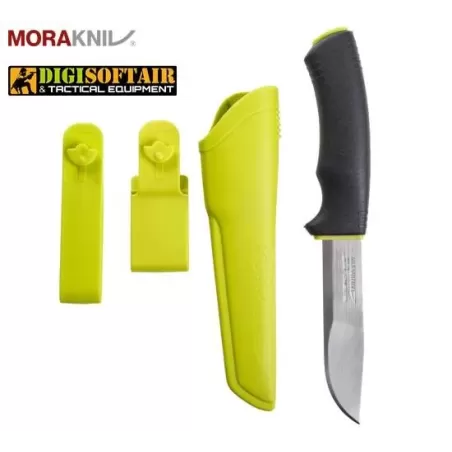 MORA Bushcraft signal Stainless Steel black / lime MORA Bushcraft signal Stainless Steel black / lime