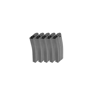 1G&G 25R Metal Mid-cap Magazine for GR16 (Gray) 5pcs/pack