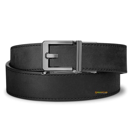 Kore Essentials X3 Gunmetal buckle Black Buffalo Leather Gun Belt