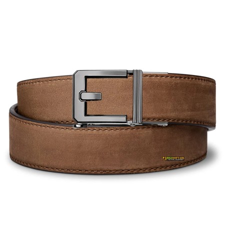 Kore Essentials X3 Gunmetal buckle Black Buffalo Leather Gun Belt