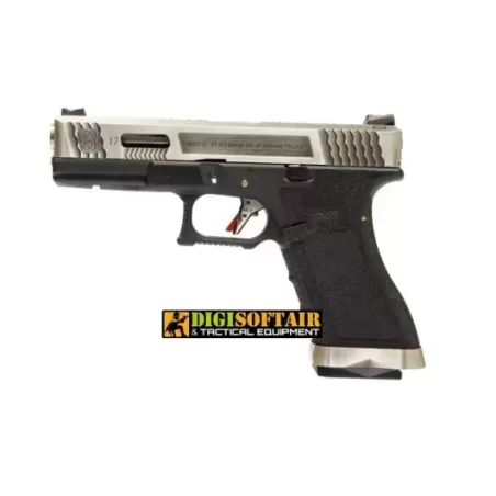 WE Custom G FORCE silver / silver black blowback WE Custom G FORCE silver / silver black blowback