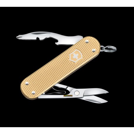 Victorinox Companion S Alox Oro — Mini multiutensile elegante 5-funzioni