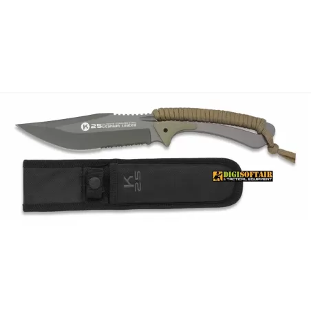 K25 32378 Tactical knife K25 coyote cord wrapped K25 32378 Tactical knife K25 coyote cord wrapped