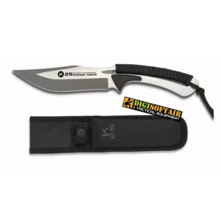 K25 32377 Tactical knife black cord wrapped 25 cm K25 32377 Tactical knife black cord wrapped 25 cm