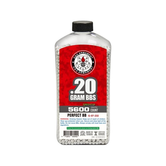 Perfect BB 0,20 g — Bottiglia da 5600 pallini — Bianco