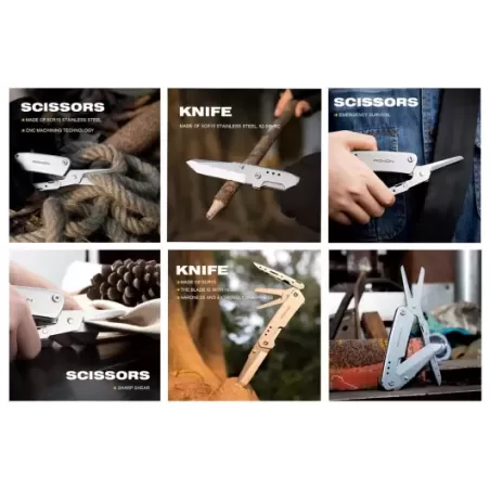 ROXON S501 Coltello multiuso EDC KS Knife Scissors S501