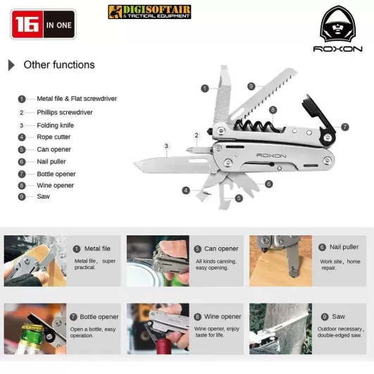 ROXON S801 multi tools STORM 16 Functions