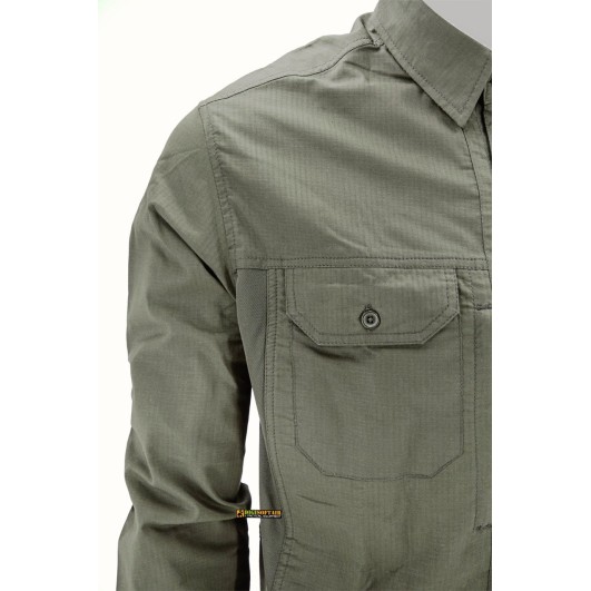 OPENLAND ALPHA Camicia Light Maniche Lunghe OD Green — Tactical