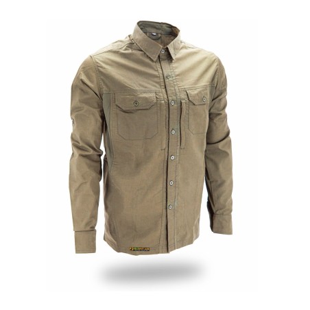 OPENLAND ALPHA Camicia Light Maniche Lunghe,Coyote Tan — Tactical