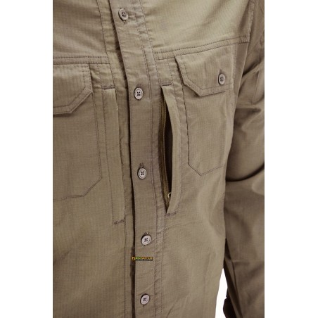 OPENLAND ALPHA Camicia Light Maniche Lunghe,Coyote Tan — Tactical