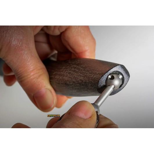 LionSteel Acha Burlap Verde AH BLG — Coltello fisso M390 107 mm