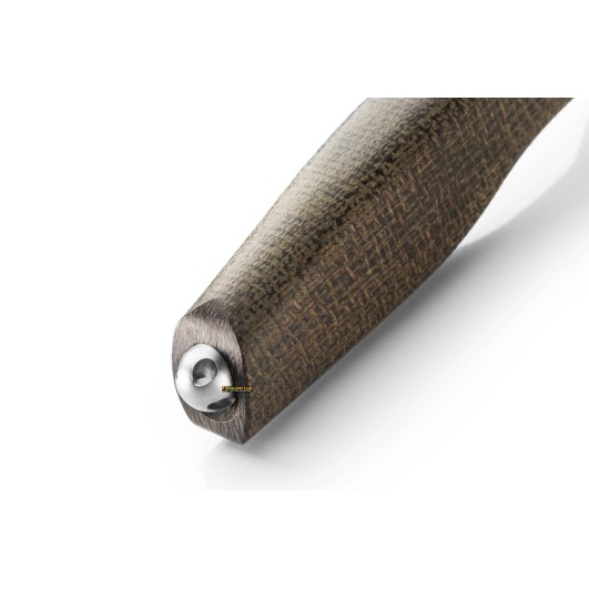 LionSteel Acha Burlap Verde AH BLG — Coltello fisso M390 107 mm