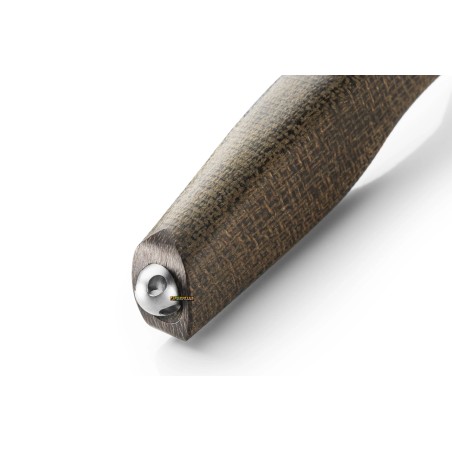 LionSteel Acha Burlap Verde AH BLG — Coltello fisso M390 107 mm