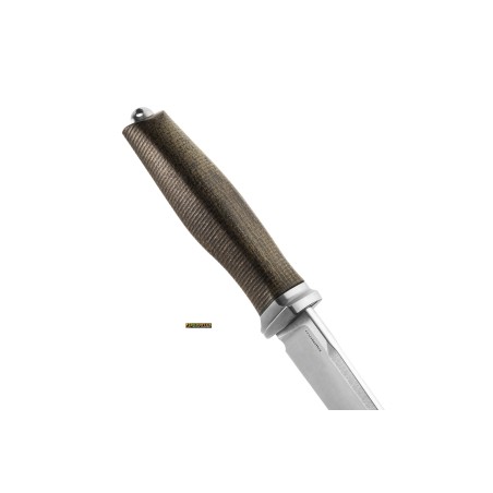 LionSteel Acha Burlap Verde AH BLG — Coltello fisso M390 107 mm