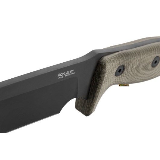 Lionsteel M7B CVG — M7 Black Blade (Green Canvas Handle)