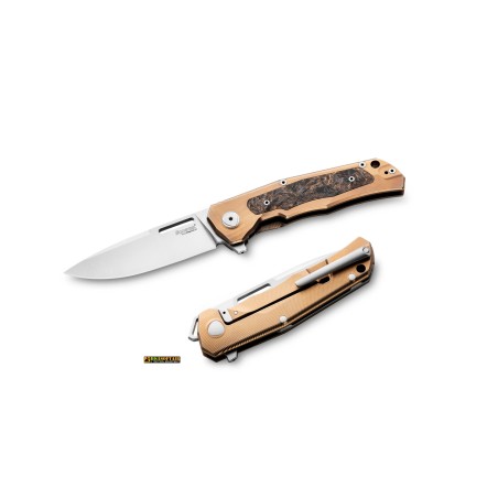 Lionsteel Q4ttro Titanium Bronzo — EDC 84 mm