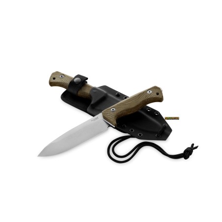 Lionsteel T6 3V — Green Canvas, Stonewash Blade (T6 3V CVG)