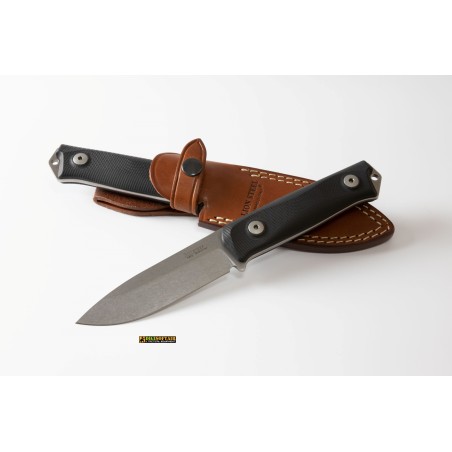 LionSteel B41 G10 Black — Fixed-Blade Bushcraft Knife (code B41 GBK)