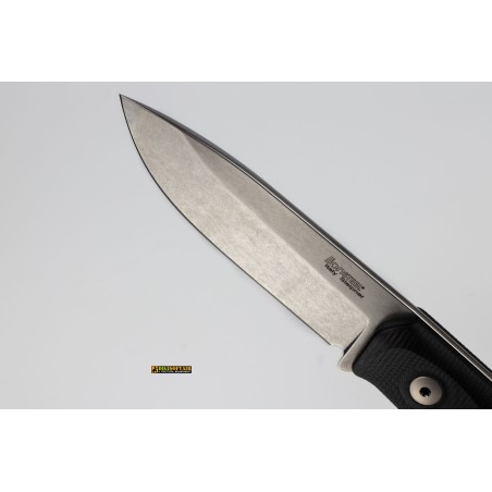 LionSteel B41 G10 Black — Fixed-Blade Bushcraft Knife (code B41 GBK)