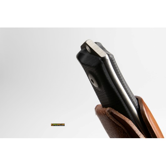 LionSteel B41 G10 Black — Fixed-Blade Bushcraft Knife (code B41 GBK)