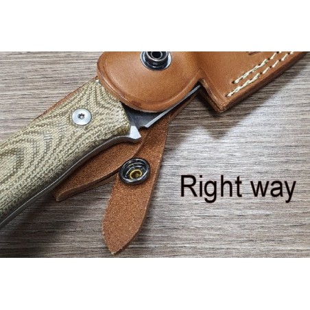 LionSteel M3 Natural Canvas — Fixed-Blade Knife Niolox (code M3 CVN)