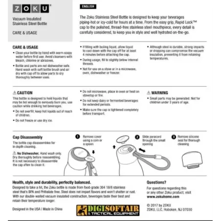 ZOKU BOTTIGLIA TERMICA IN ACCIAIO 750ml Blu metallizzato