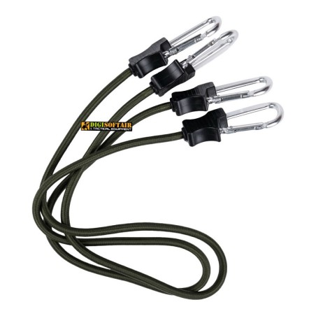 Elastico con moschettoni 90 cm — Verde