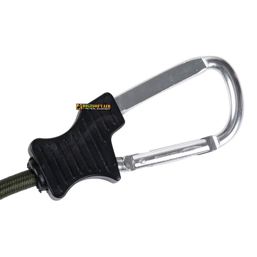 Elastic cord with carabiner 90 cm — Green