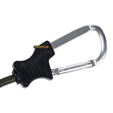 Elastic cord with carabiner 90 cm — Green