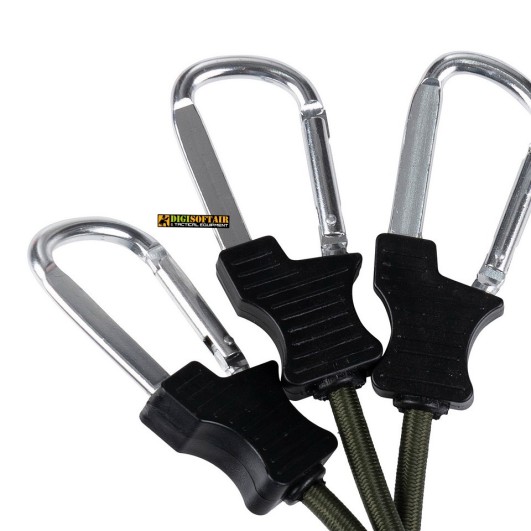 Elastic cord with carabiner 90 cm — Green