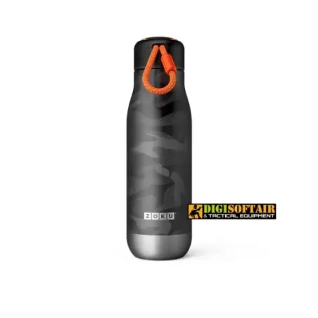ZOKU 500ml BOTTIGLIA TERMICA IN ACCIAIO Black camo