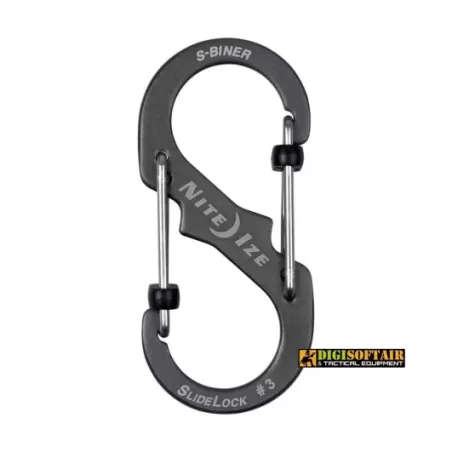 Nite Ize SLIDELOCK S-BINER 3 aluminum charcoal