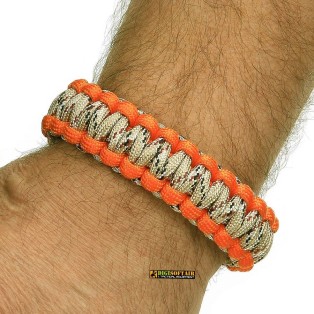 BCB Paracord Bracelet With Metal Buckle 9 inch — Orange 2