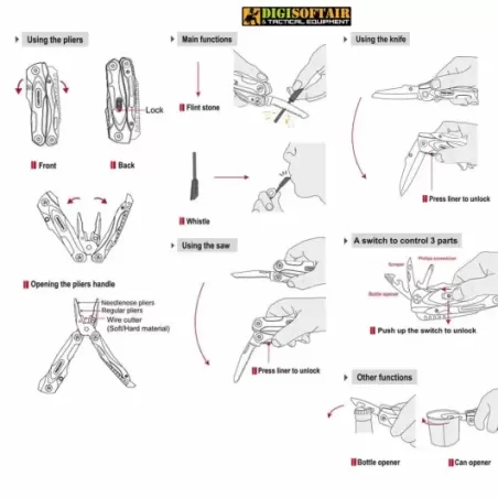 ROXON CM1349 Pinza multiuso SPARK 14 funzioni EDC