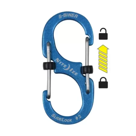 Nite Ize SLIDELOCK S-BINER 2 aluminum blue