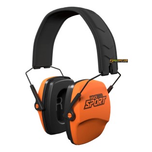 DEFY Slim Passive — ISOtunes Foldable Earmuffs Safety Orange 2