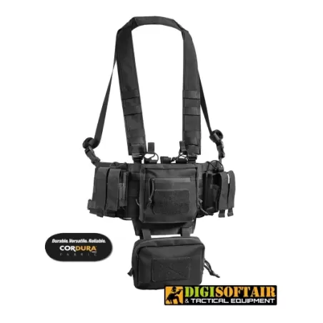 Mini chest rig modulare, Cordura 1000d black Nerg Openland