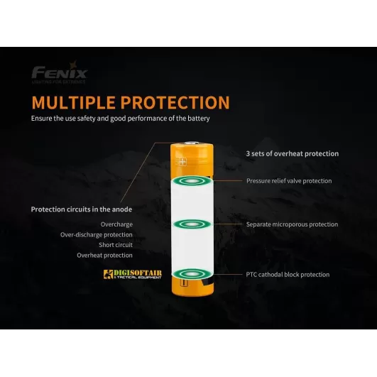 FENIX RECHARGEABLE BATTERY 21700 5000 mAh