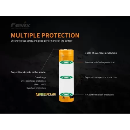 FENIX RECHARGEABLE BATTERY 21700 5000 mAh