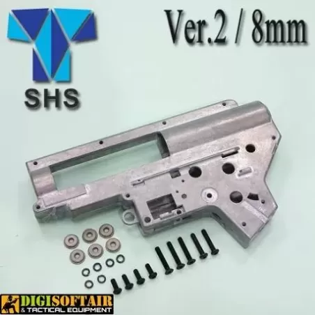 SHS GEARBOX V2 RINFORZATO con BOCCOLE 8MM e asta spingpallino