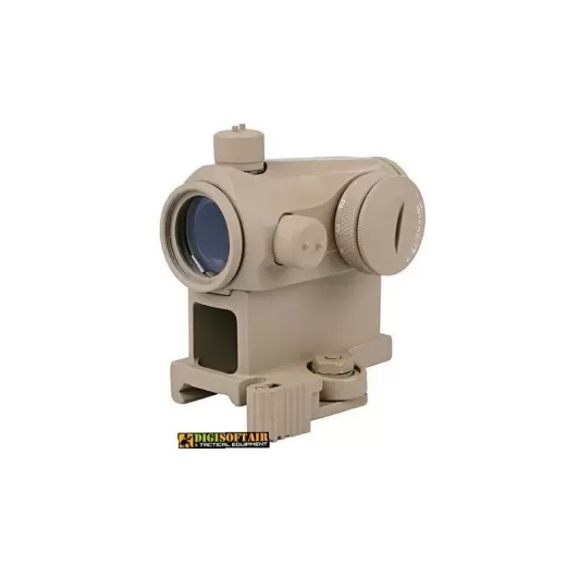 T1 red dot sight replica with QD mount and low mount - tan