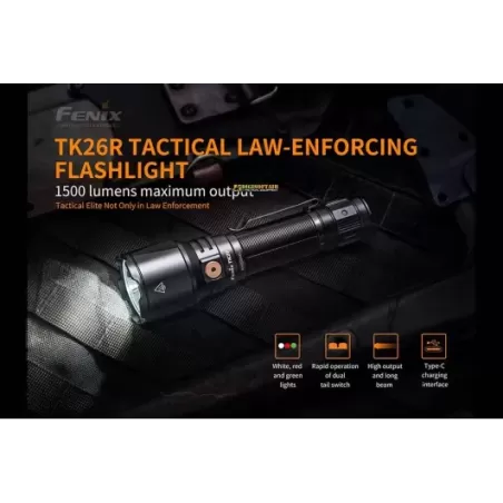 Fenix TK26R Tactical Flashlight 1500 Lumens