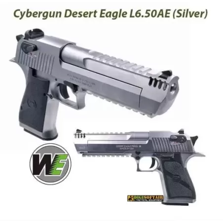 WE Silver Desert Eagle gas blowback su licenza ufficiale WE Silver Desert Eagle gas blowback su licenza ufficiale